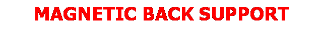 Text Box: MAGNETIC BACK SUPPORT