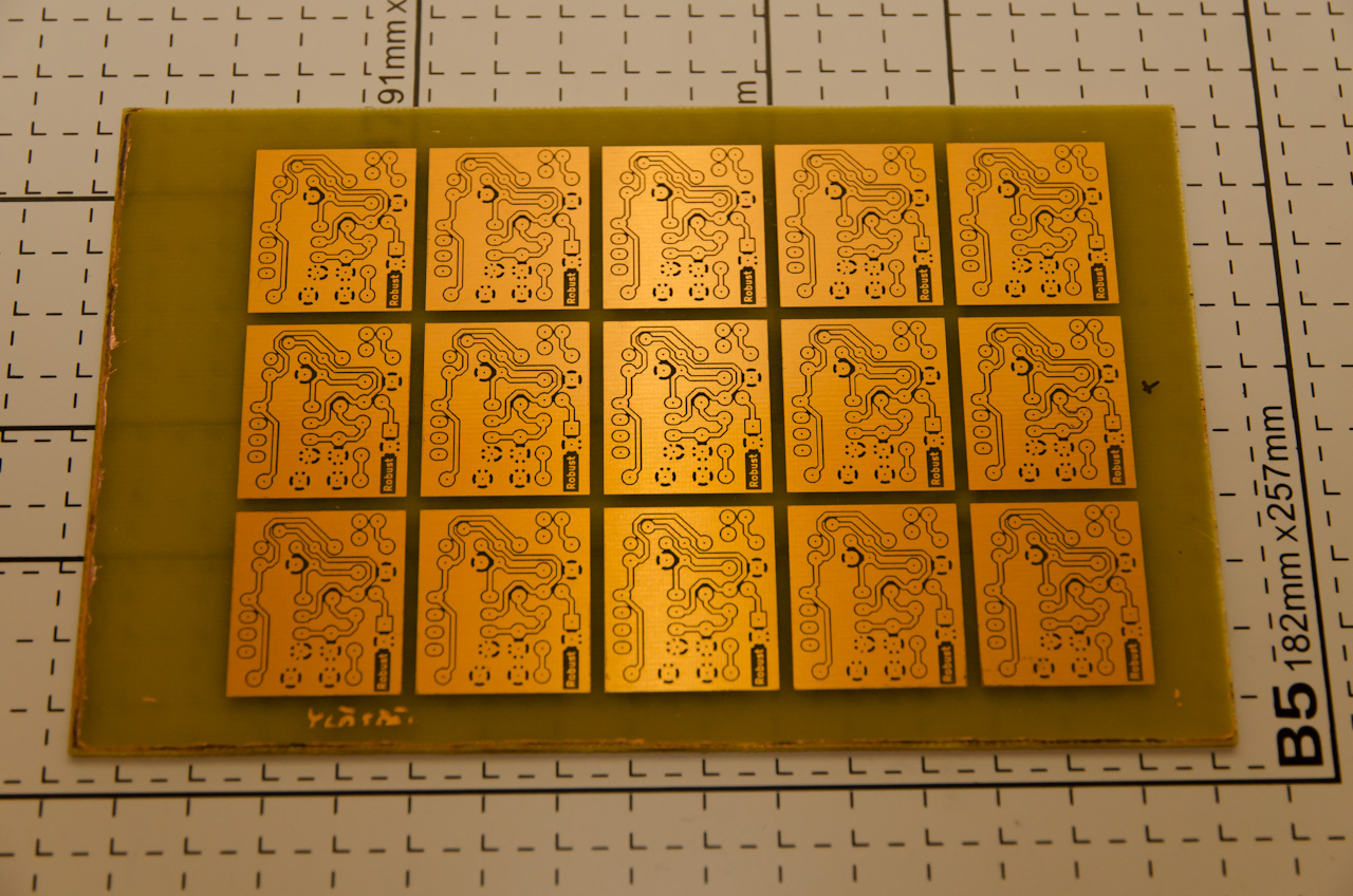 Set of etched PCBs